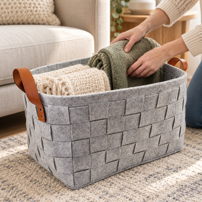 Laundry Basket | Woven Felt Home | Housewarming Gift Chic
