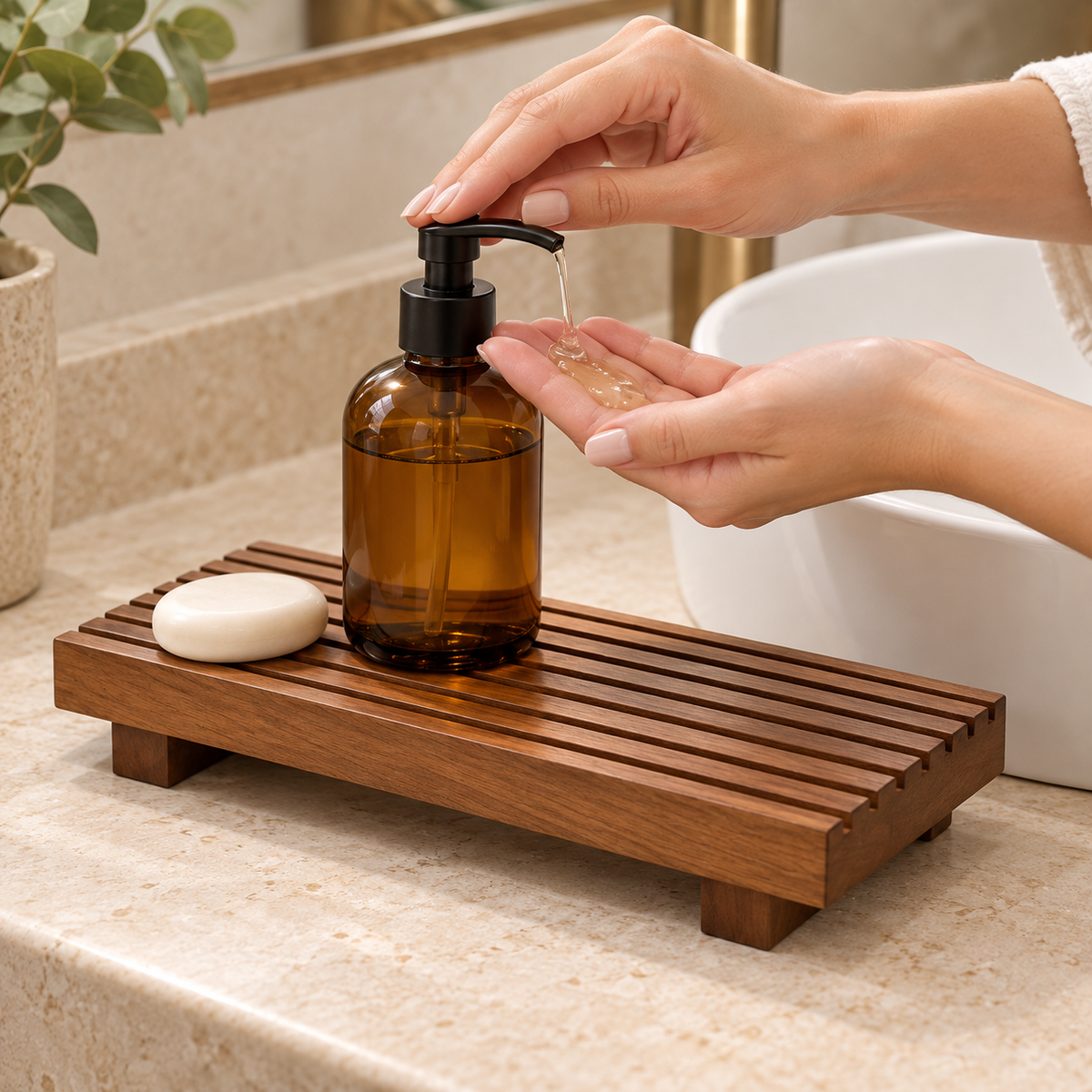 Soap Tray | Solid Wood Bathroom | Housewarming Spa Accent